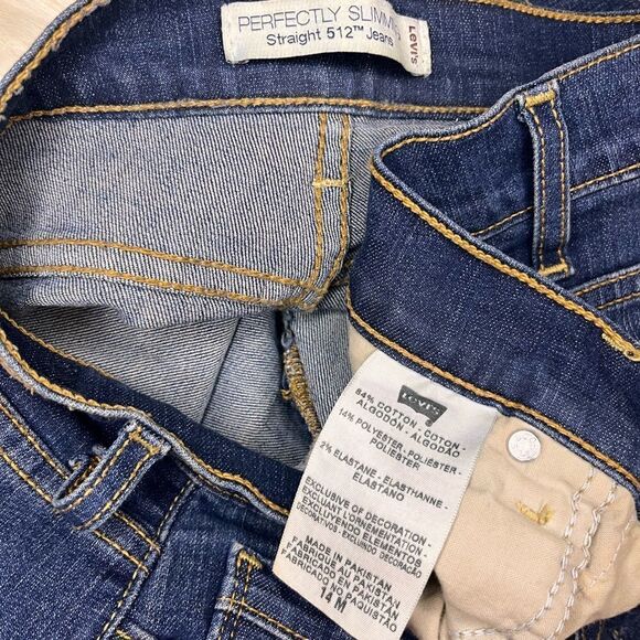 Levi’s 512 perfectly slimming straight denim sz 14 M - Picture 2 of 6